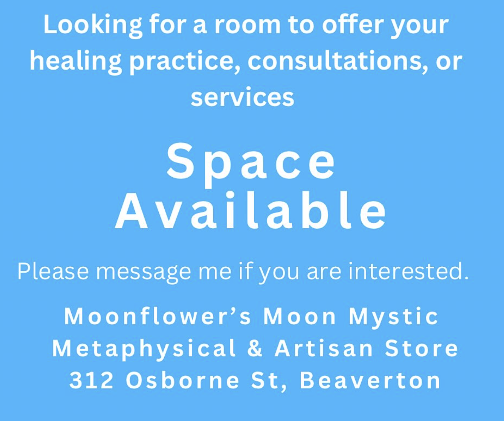 Service Practitioner Space Available