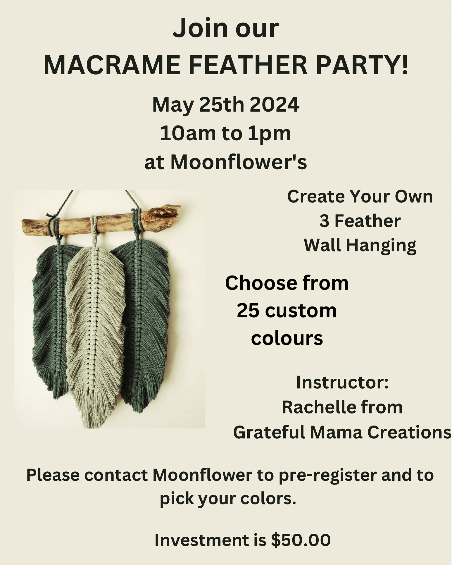 Make Your Own Macrame Feather