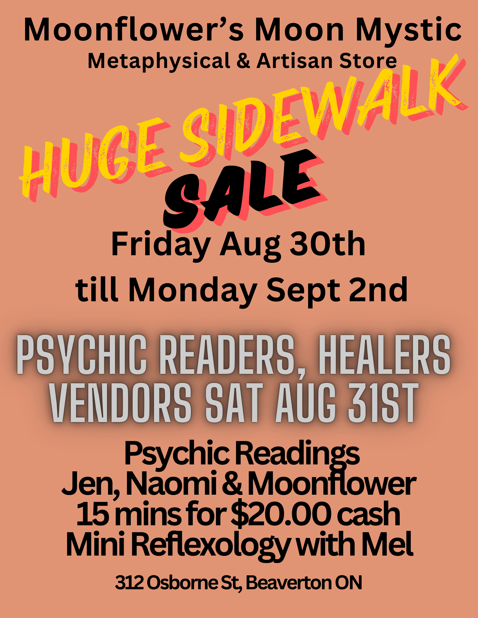 LONG WEEKEND SIDEWALK SALE