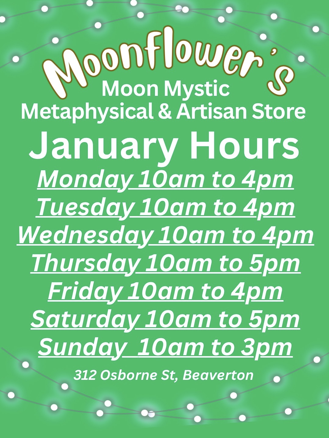 January Winter Hours