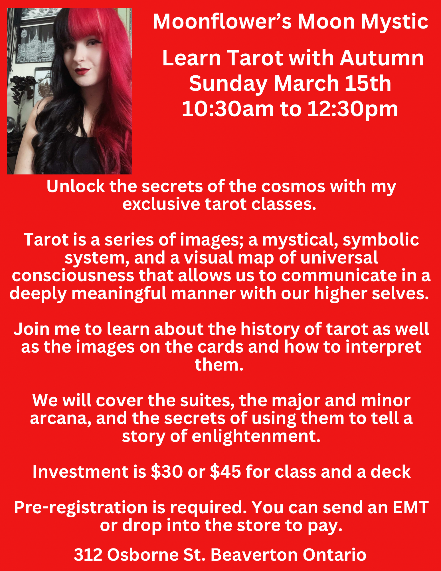 Learn Tarot with Autumn March 15th, 2026