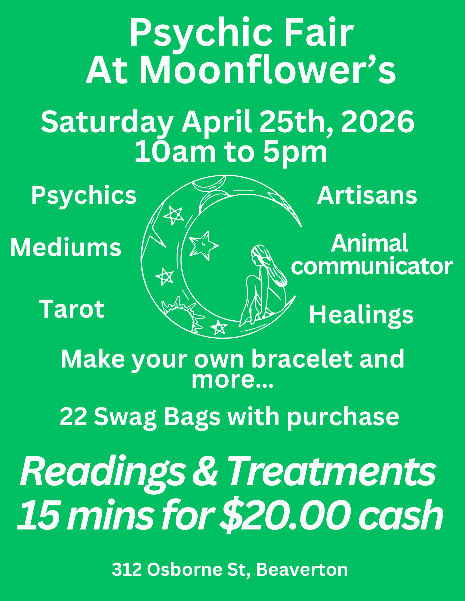 Psychic Fair April 25th, 2026